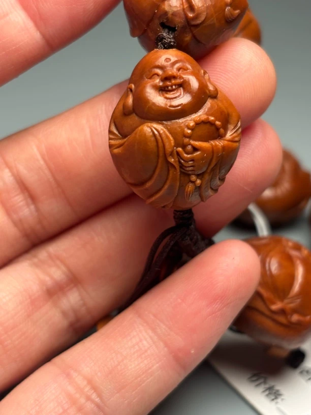 橄榄核弥勒佛手串