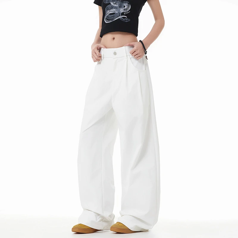 休闲裤垂感夏季美式复古脏脏长裤复古长裤薄款显瘦
