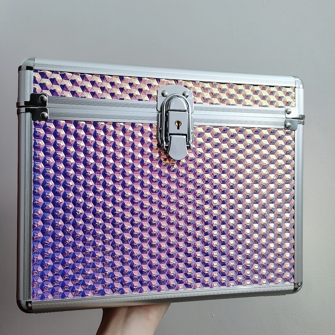 紫色渐变化妆箱1个