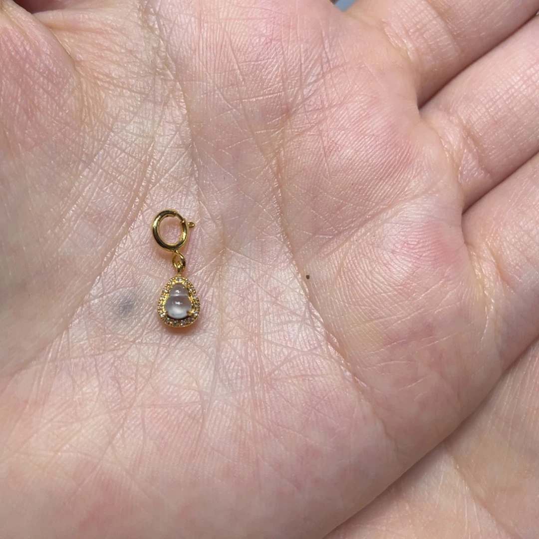 翡翠18K金镶嵌颈饰天然