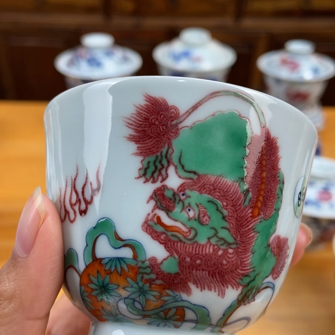 手绘现代茶具非古董