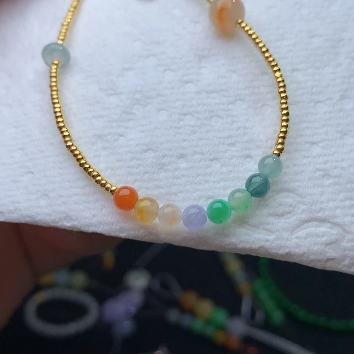 定制翡翠未镶嵌七彩虹