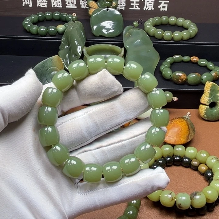 手链未镶嵌岫岩老玉（透闪石质玉）尽*✨