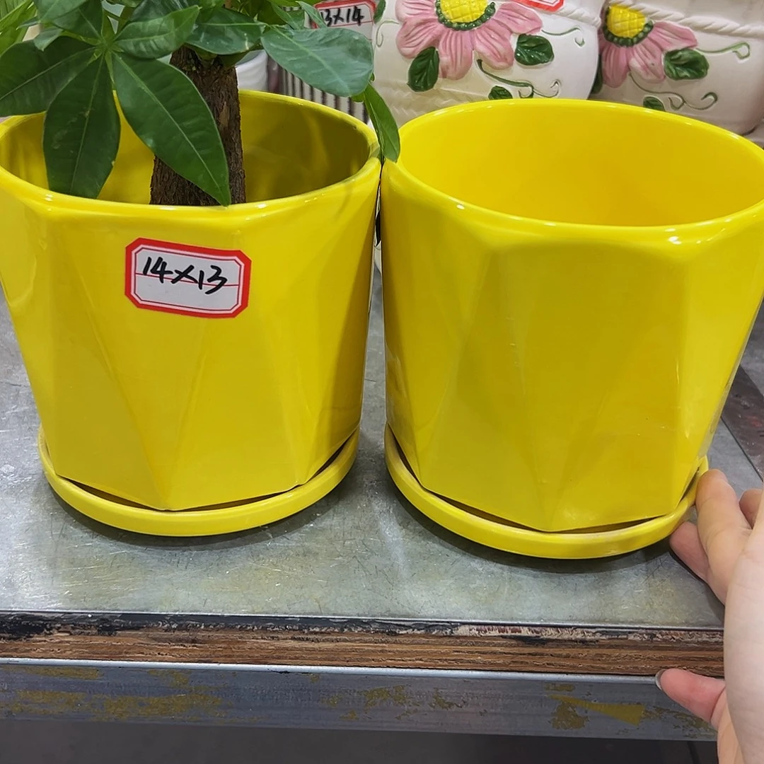 外贸尾单陶瓷花盆凑12米包邮