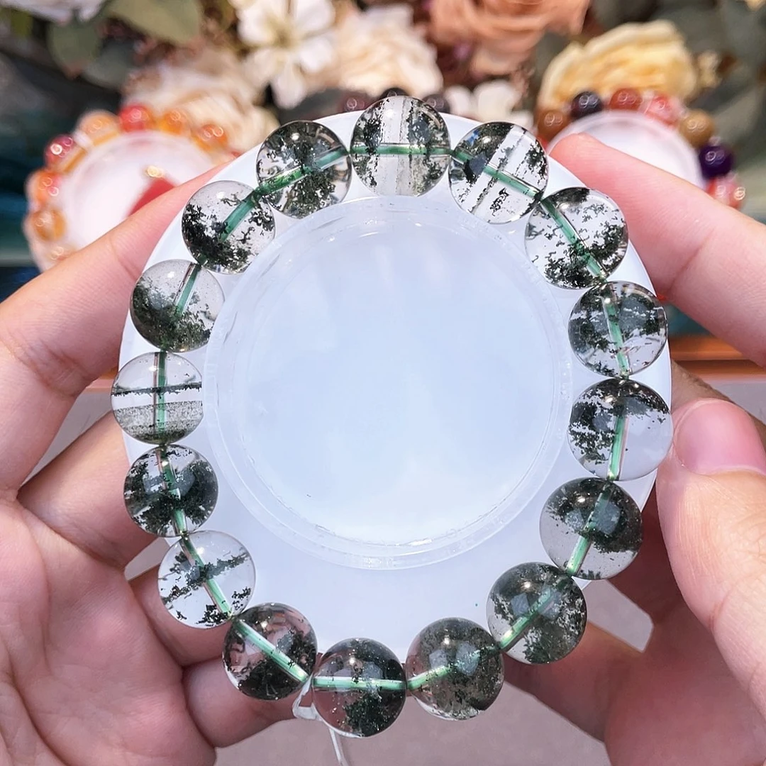 未镶嵌手链水晶满天星绿幽灵13m