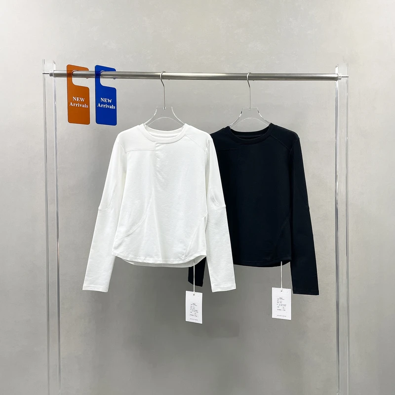 欧货圆领净版打底衫女春季新款韩版宽松百搭显瘦长袖T恤上衣81831