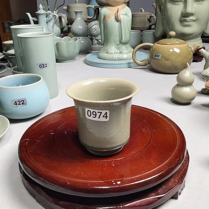 原矿釉柴烧汝瓷闻香杯