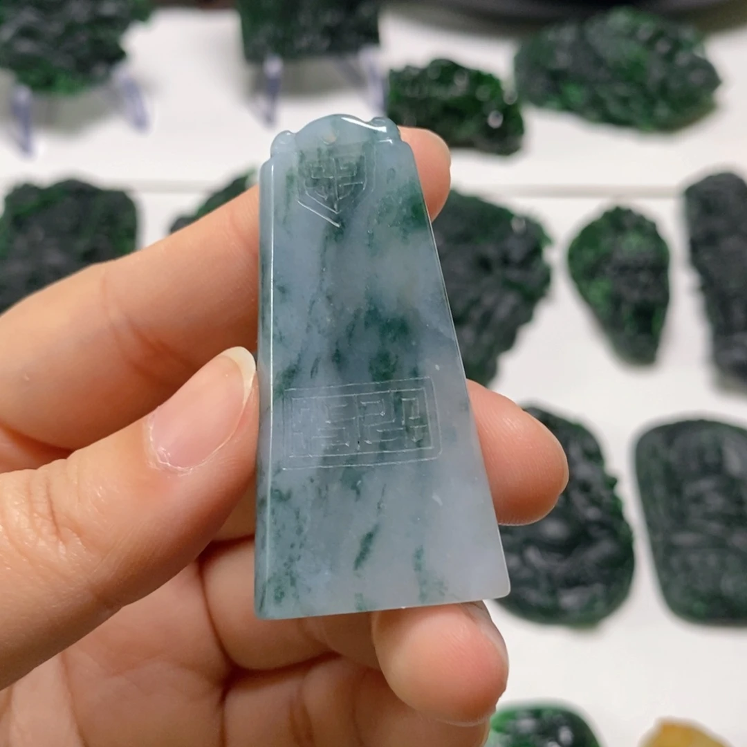 定制翡翠未镶嵌无事牌