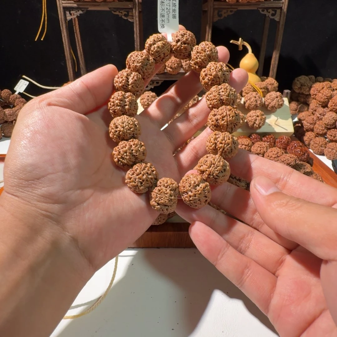 烤***鱼金刚菩提手串20尺寸安娜梅花头货