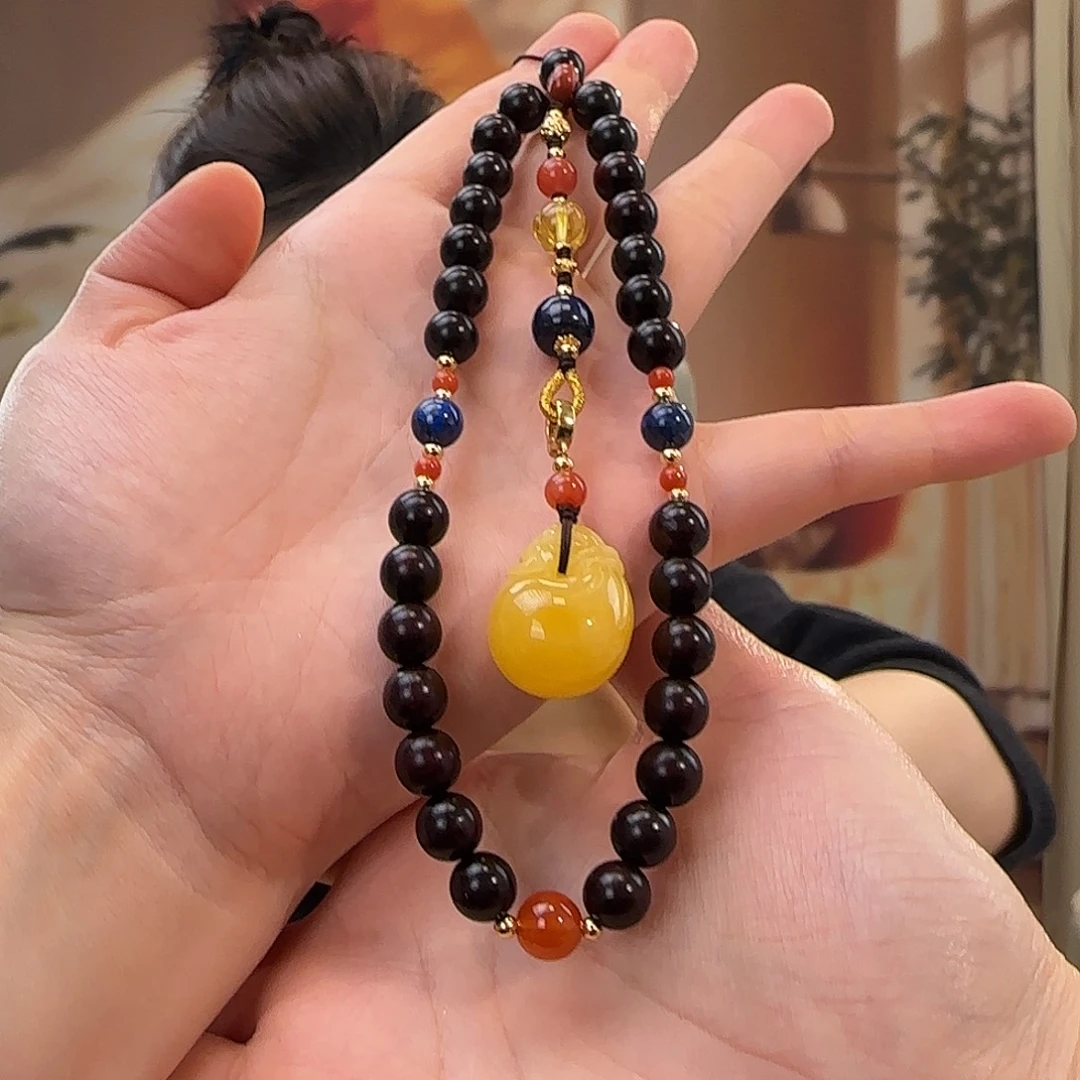 蜜蜡未镶嵌吊坠(赠链)