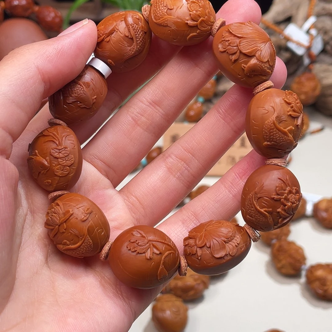 手串/手链橄榄核荷花鱼