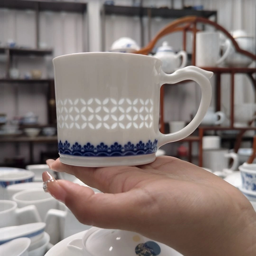 瓷清幽咖啡杯一个景德镇