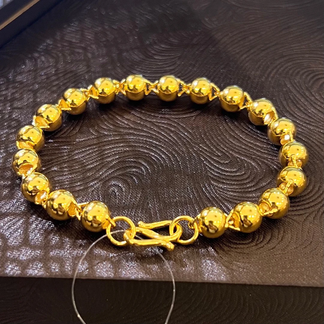足金999 光珠黄金手链