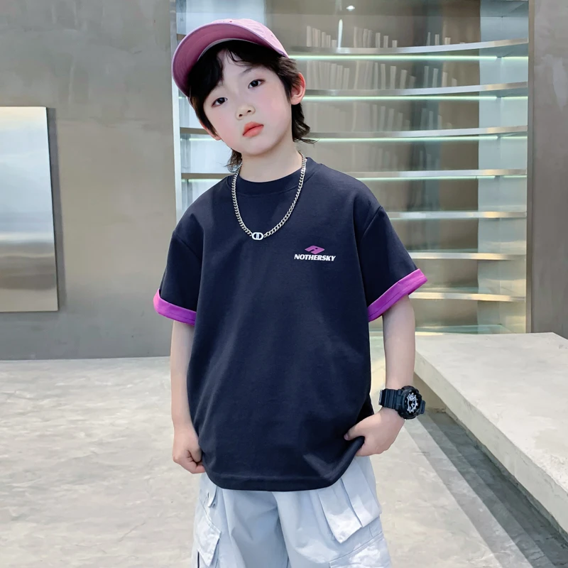 童装男童夏装T恤短袖2025新款夏季中大童儿童夏款男孩上衣潮t