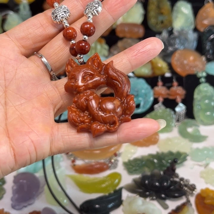 蛇纹石玉未镶嵌吊坠(赠链)