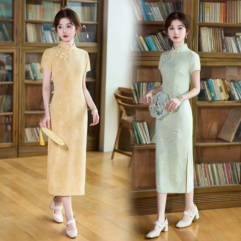 溪月/S-3XL  夏季2025新款改良旗袍少女年轻显白显瘦气质日常可穿