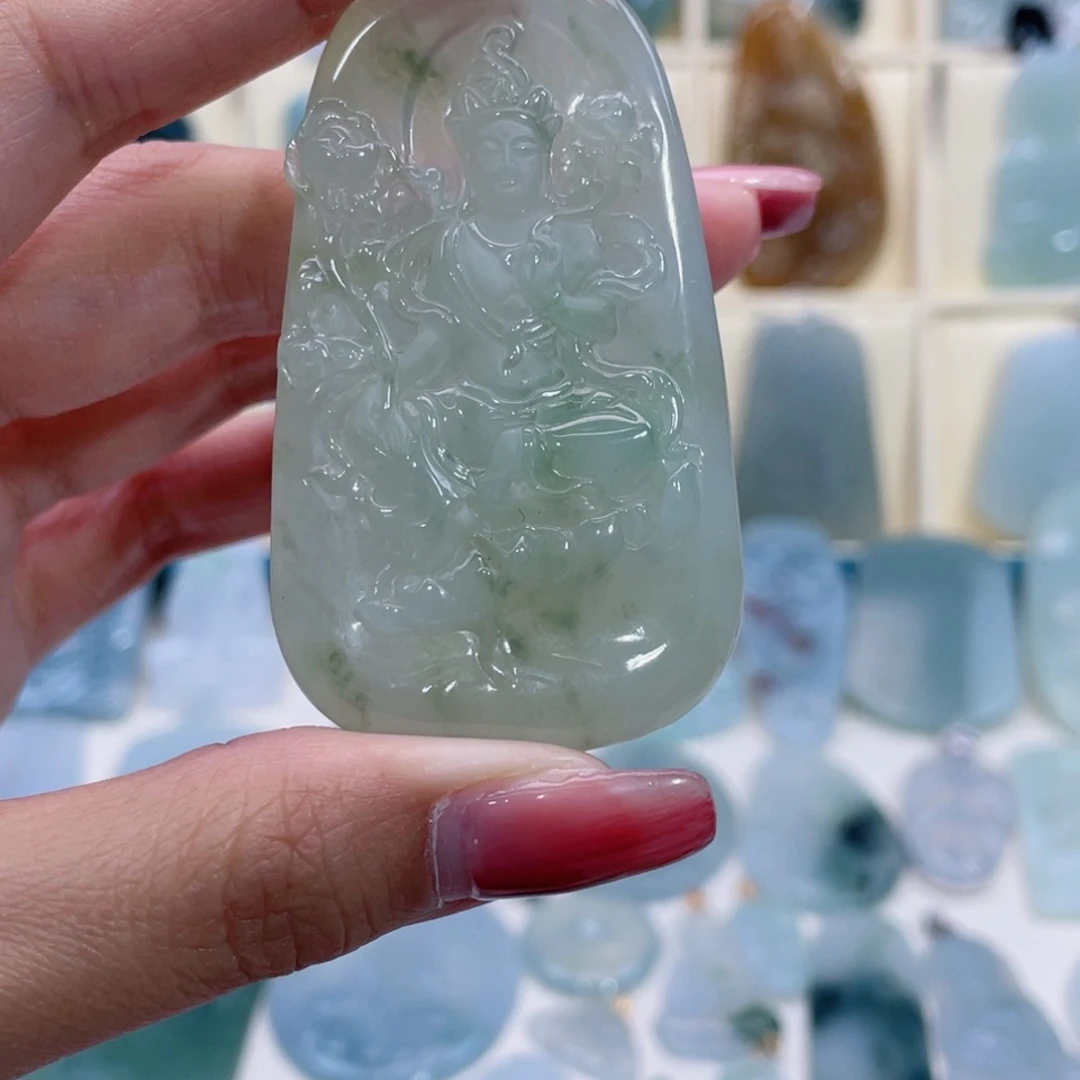 翡翠颈饰未镶嵌-**w缅甸翡翠A货未镶嵌