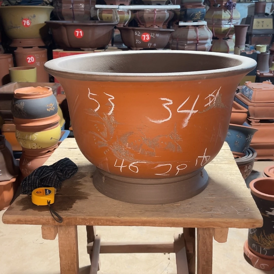 紫砂花盆大高金钟盆一个