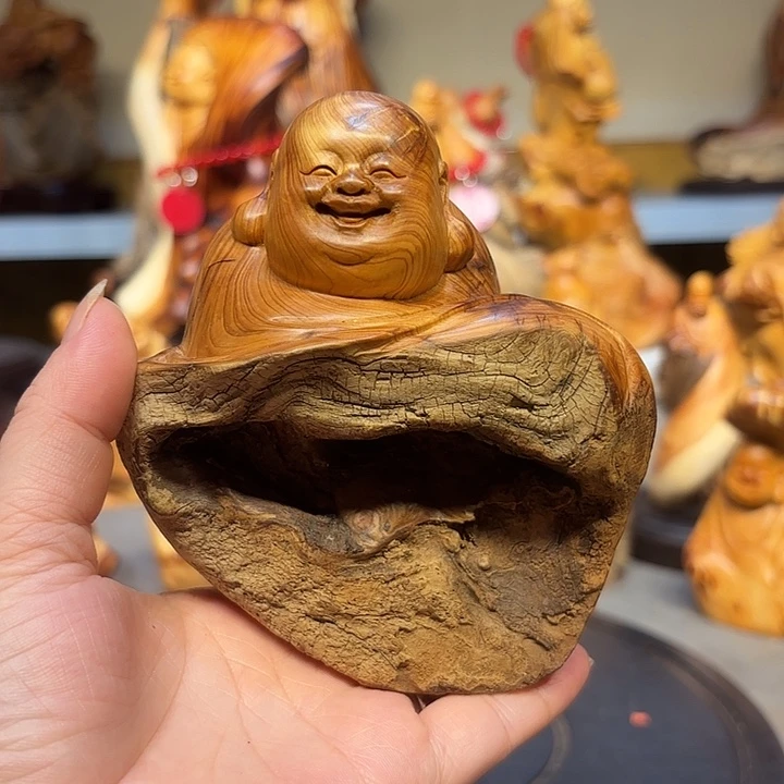 柏木太行崖柏弥勒佛