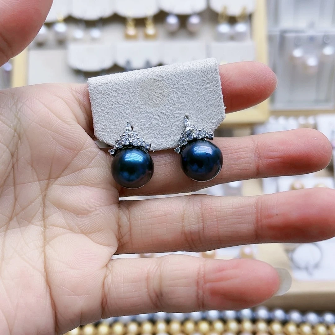 淡水珍珠耳饰合金