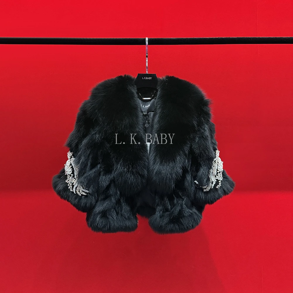 【L.KBABY】羽翼天使 高定轻奢旖旎水晶花饰鎏钻缀袖廓形草草外套