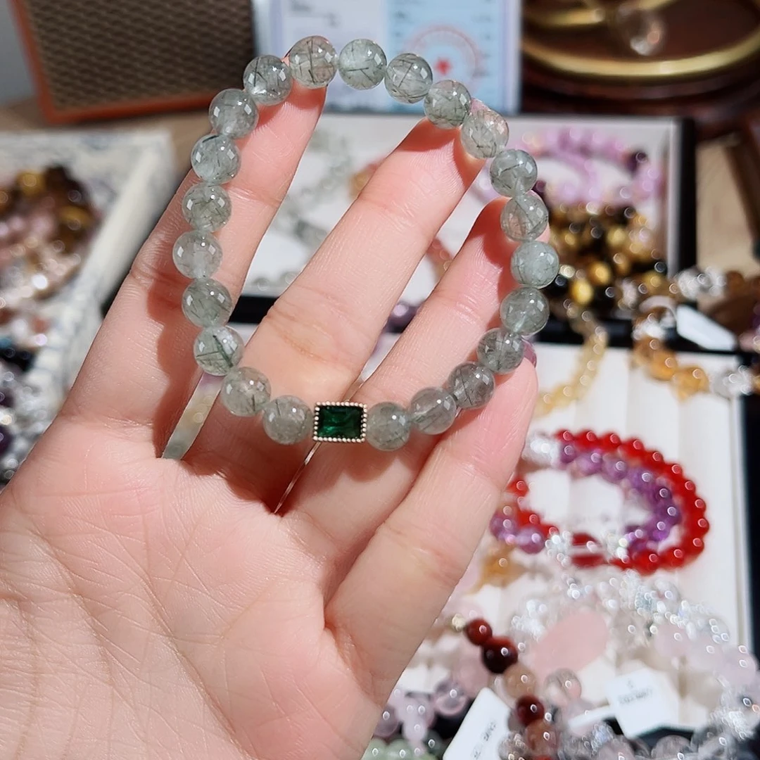 水晶手链合金绿发晶