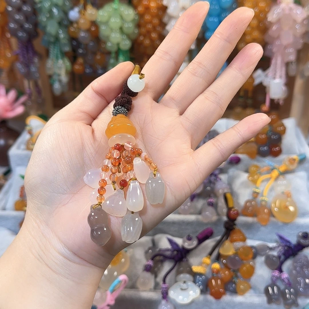 玛瑙/玉髓福利款挂件未镶嵌含****锁