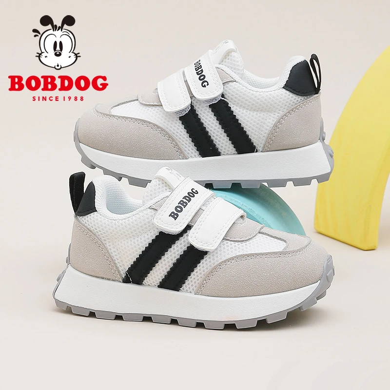 巴布豆童鞋男童宝宝鞋2025春秋新款小童学步鞋透气网面软底休闲鞋