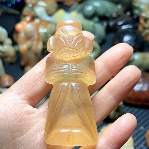 白玉菩提吊坠摆件