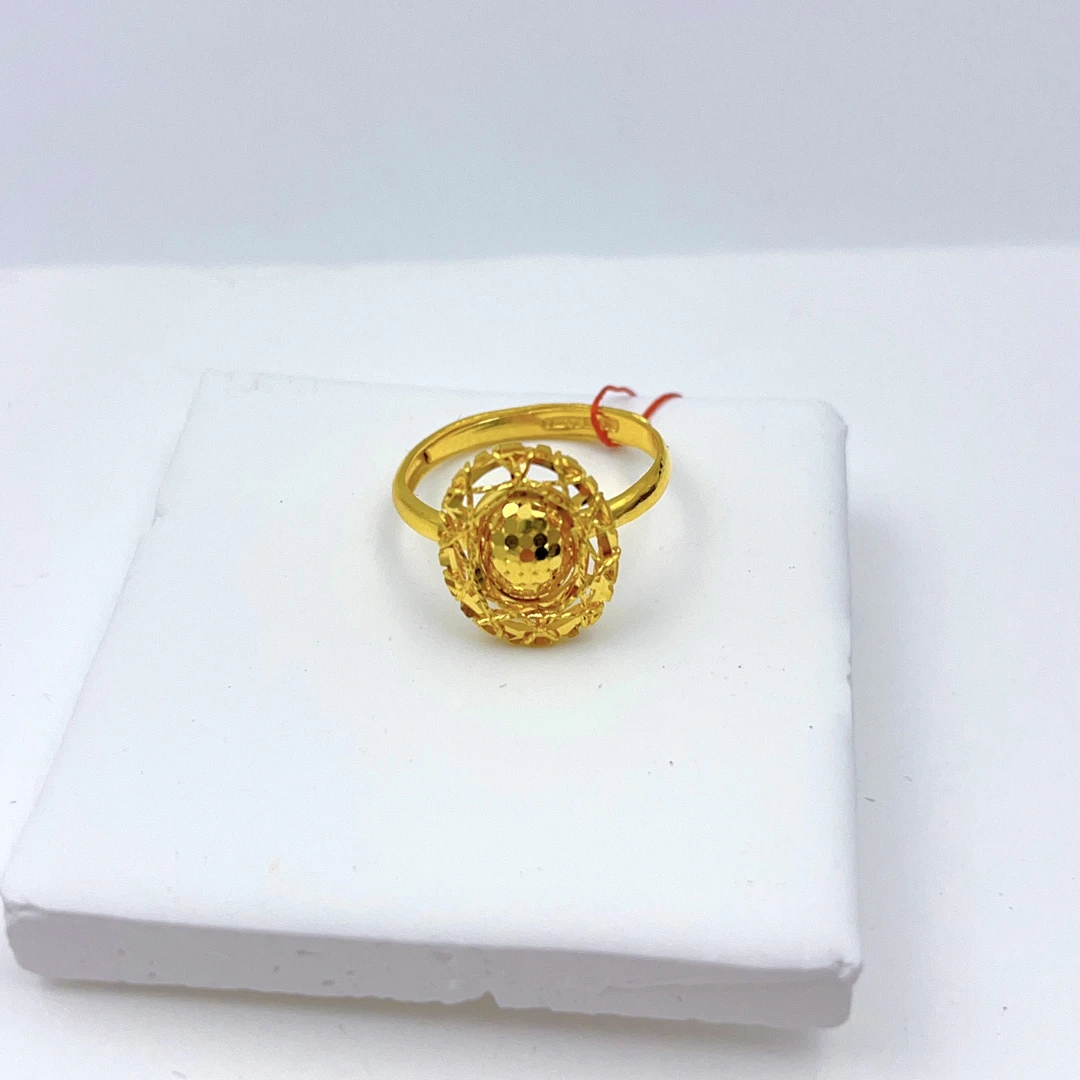 黄金足金9999鸽子蛋黄金戒指幸福爆棚一起暴富