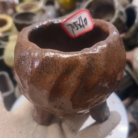 粗陶花盆手工花盆制作