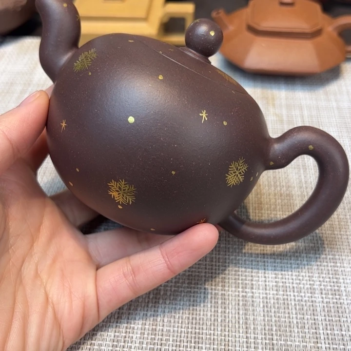 M***）茶壶紫砂一粒珠，容量300毫升，紫泥
