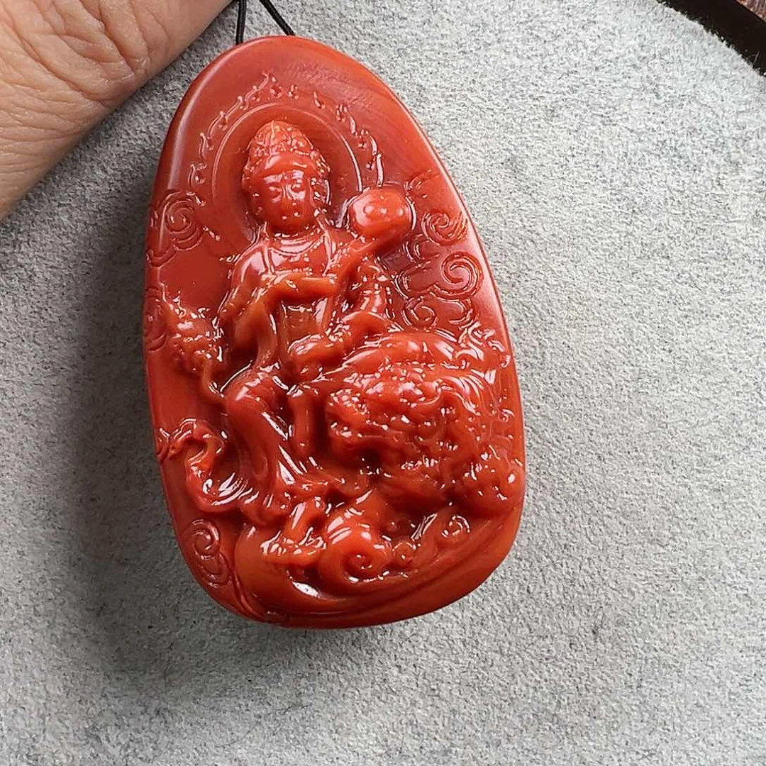 南红玛瑙吊坠未镶嵌