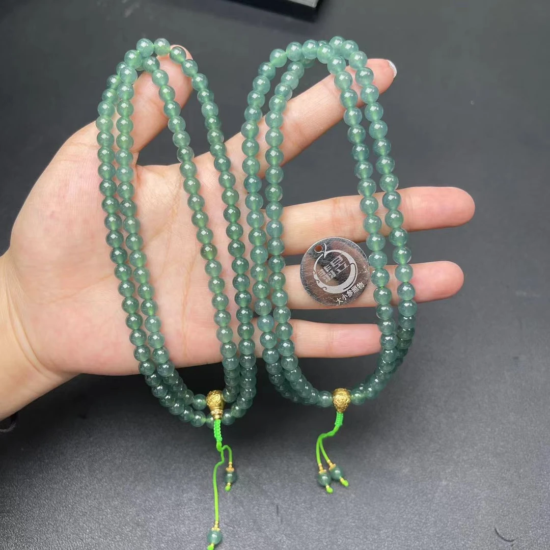 翡昱-N3-37058-610-天然A货翡翠珠链/约6+/约108颗/-多样性发其一