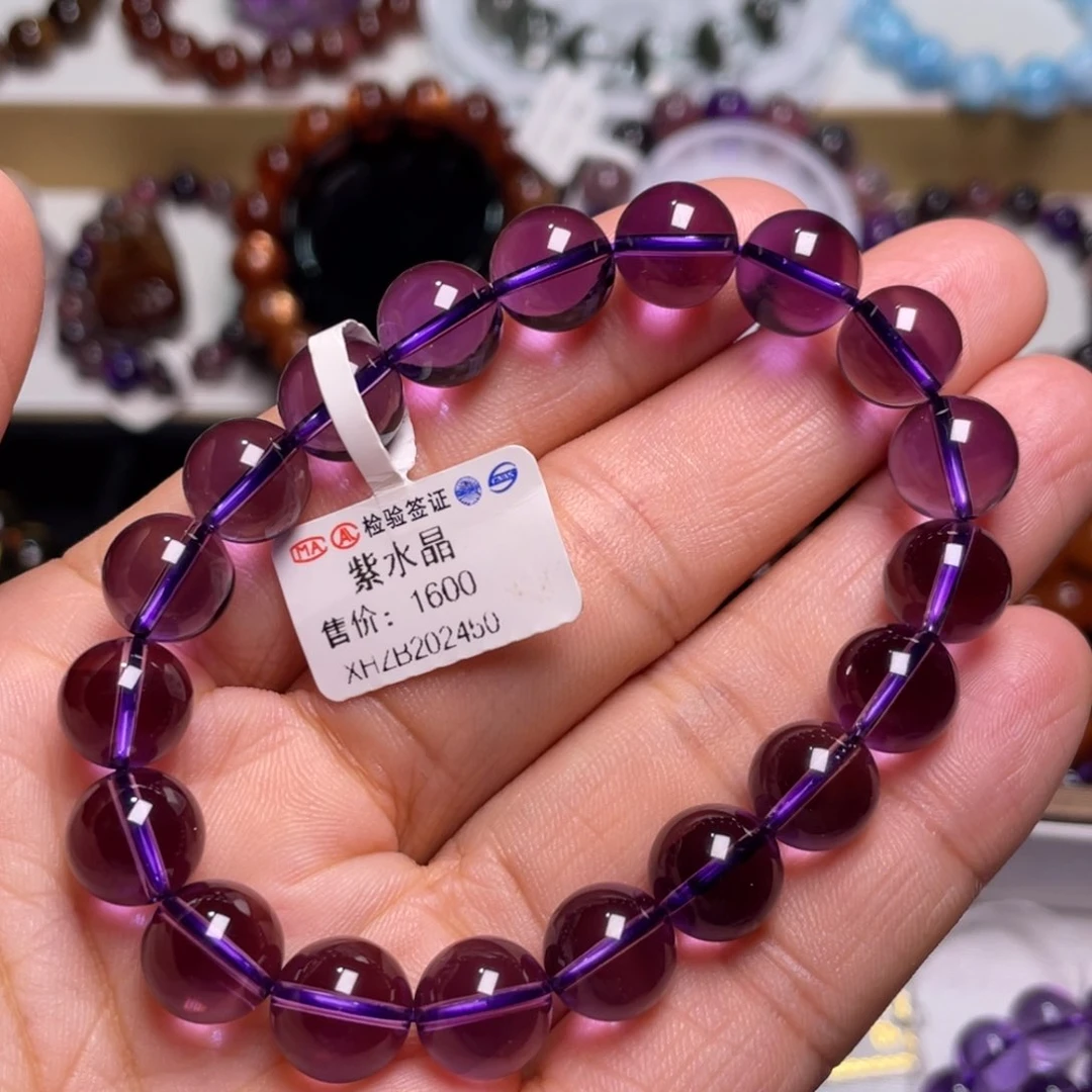 水晶手链未镶嵌巴西紫水晶