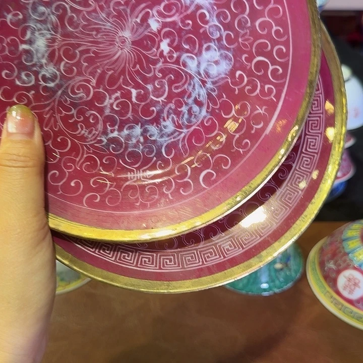 杯景德镇粉彩平盘