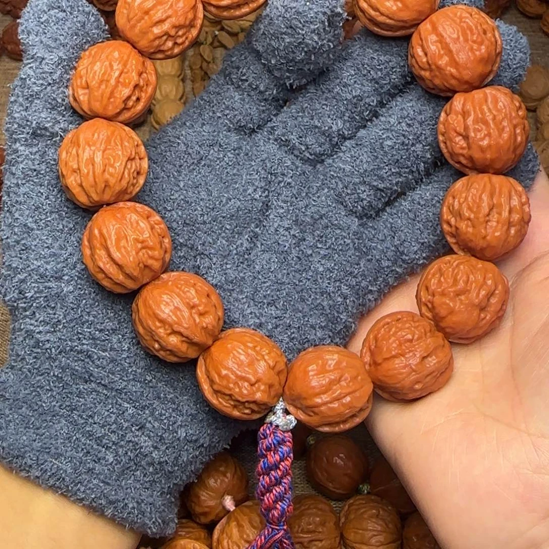 吊坠文玩核桃荔枝纹方墩手持24.22.5.23