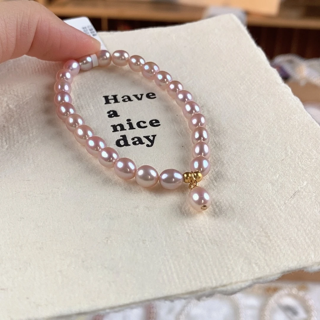 手绳淡水珍珠银S925镶嵌