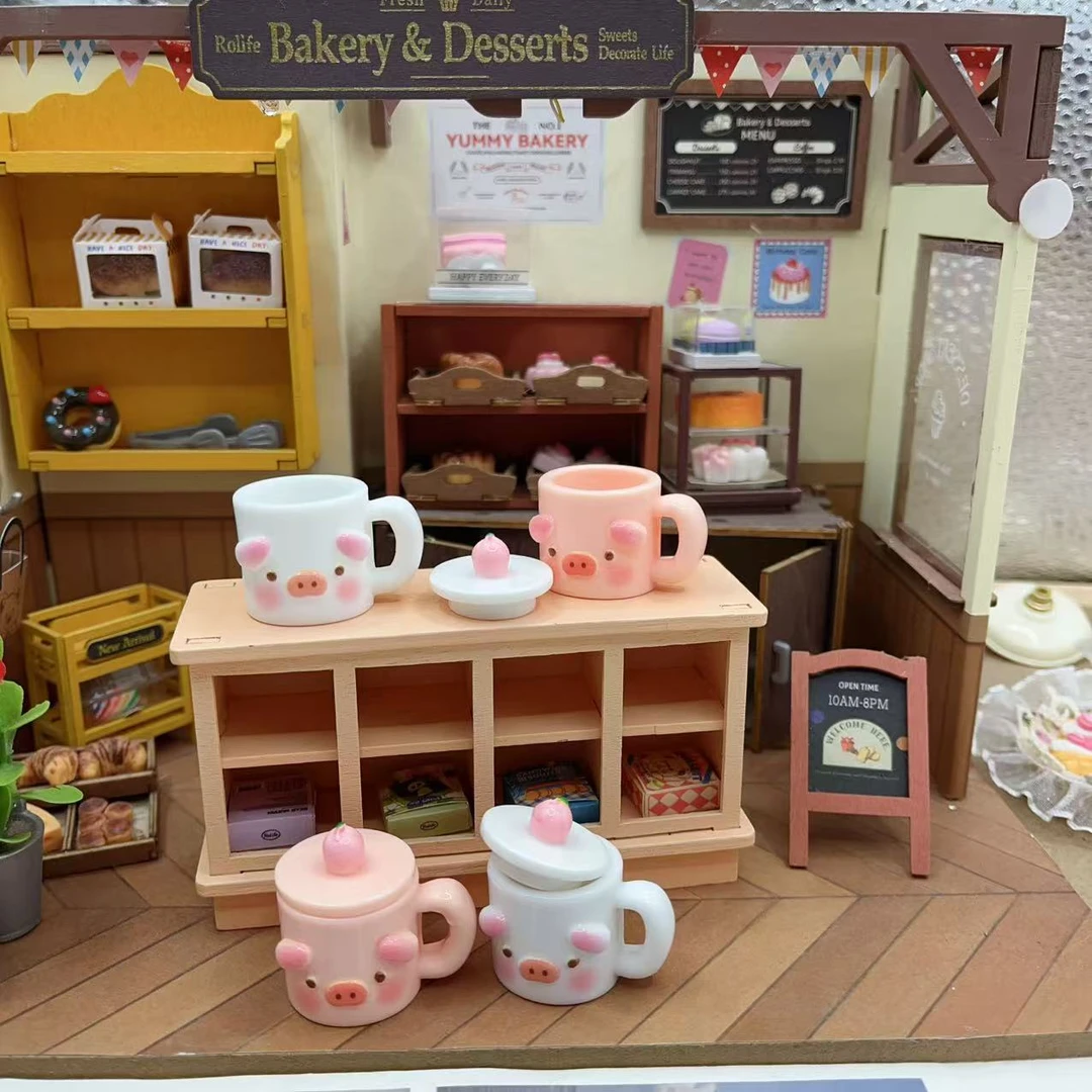 【小猪茶杯【带盖子】】定制DIY手机饰品配件可爱卡通