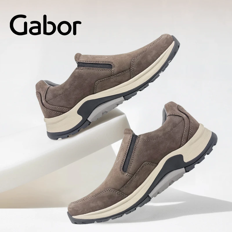 【交个朋友专属】Gabor嘉步男士舒适时尚透气真皮低帮休闲鞋80002