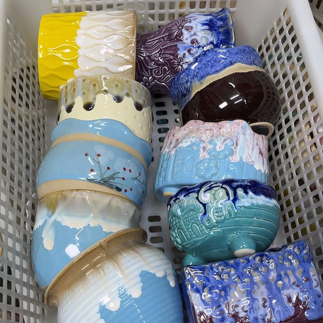 陶瓷陶瓷花盆特价上新口8-10厘米