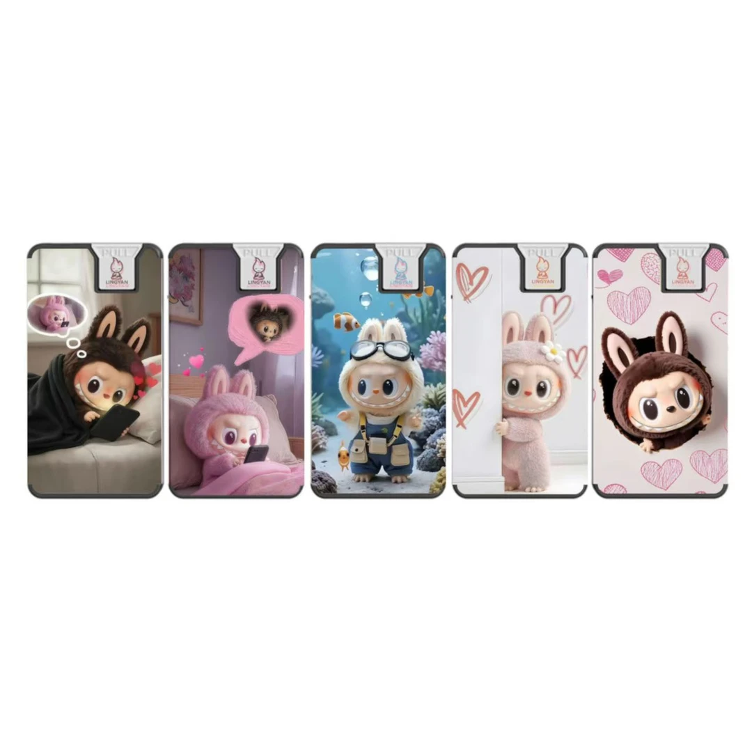 【清仓】爆款拉布布图案金属防风直冲蓝焰送男友