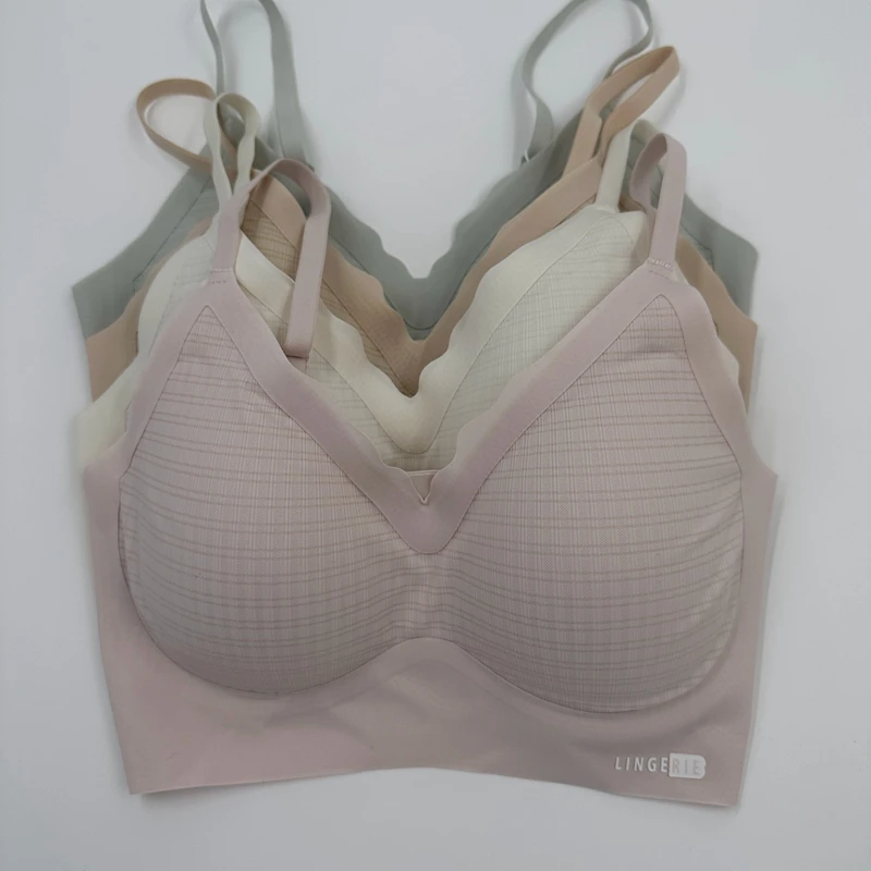 安芝娜一轻松6代1555美背女士无痕无钢圈细肩带固定杯内衣胸罩