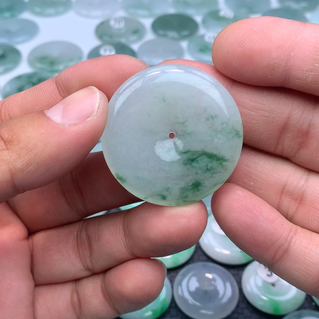 翡翠颈饰未镶嵌O*E缅甸天然A货翡翠