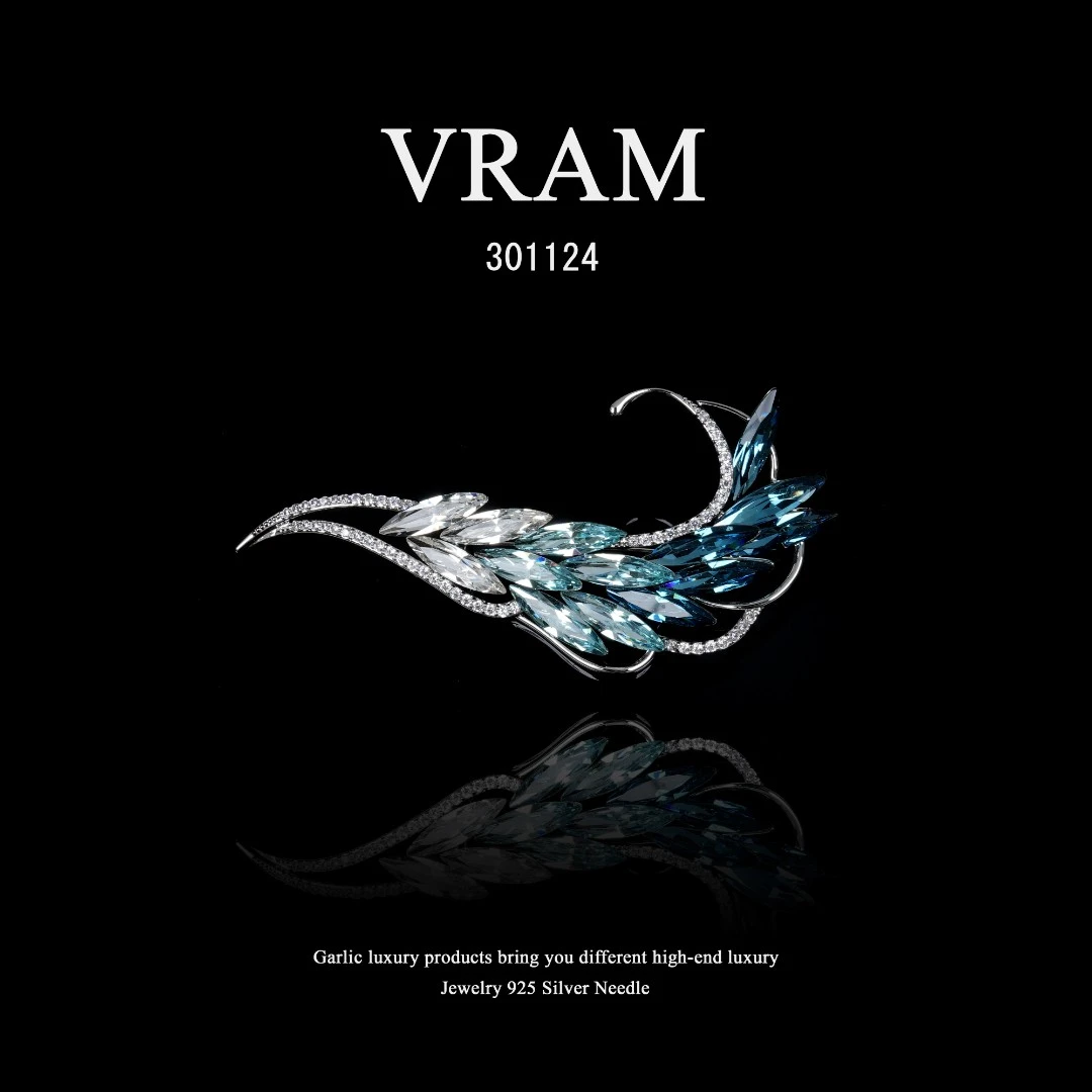 镀K金  VRAM胸针-301124