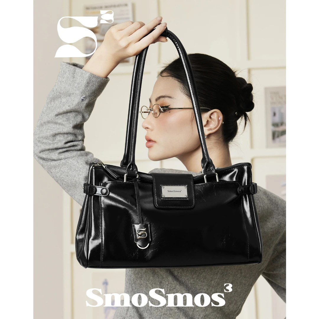 SmoSmos【千禧Boxing7.0】原创百搭复古职场法棍包女包腋下包通勤