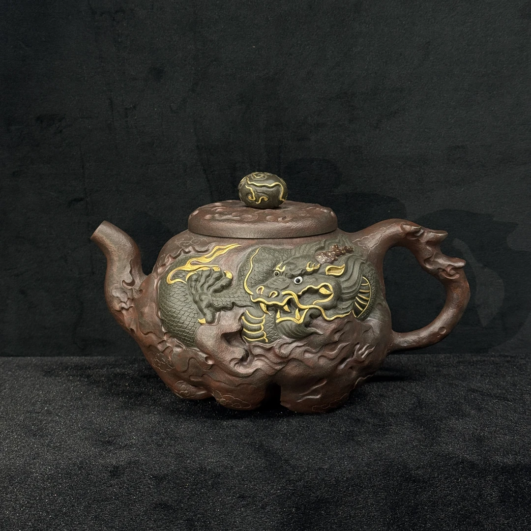 29/H1228019/高水波/紫砂壶龙腾盛世/老青段