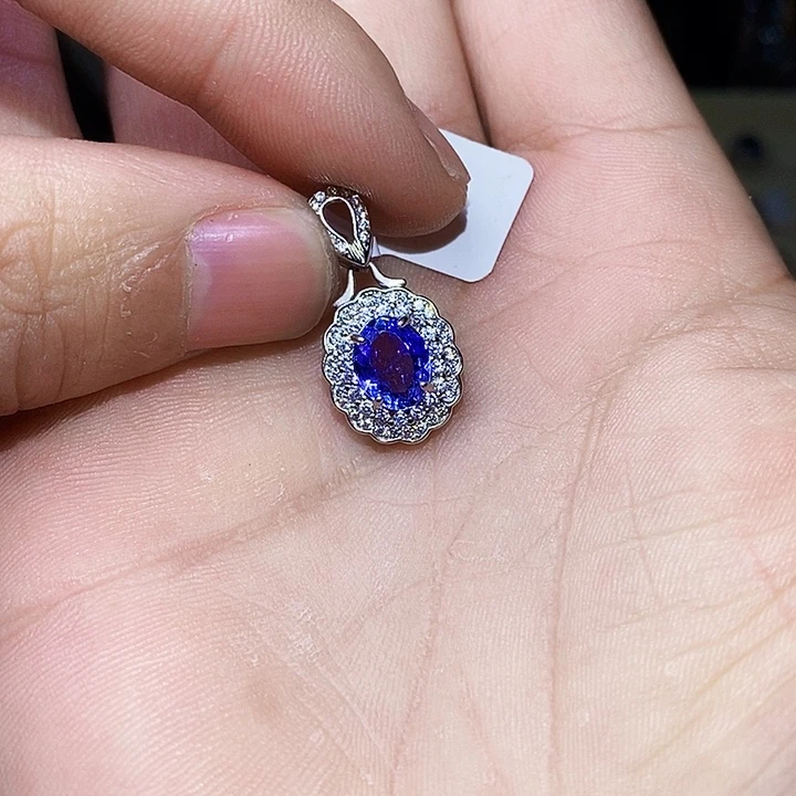 坦桑石颈饰银S925镶嵌上**水……..