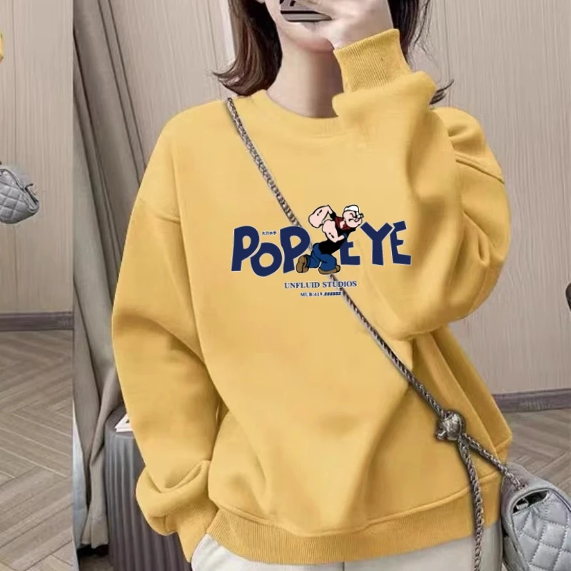 卫衣女款爆款新款正品春秋新款上衣百搭加绒圆领长袖宽松休闲外穿