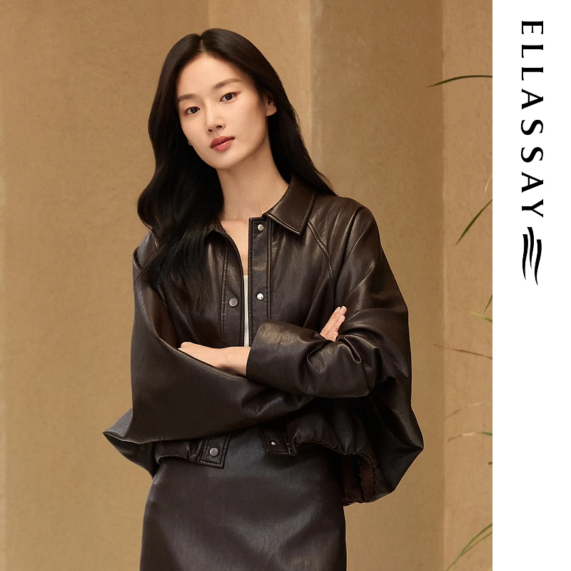ELLASSAY歌力思2025秋季新款廓形立体剪裁短外套女EWB363W00900
